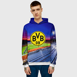 Толстовка-худи мужская FC Borussia, цвет: 3D-белый — фото 2