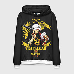 Толстовка-худи мужская One Piece Trafalgar Water, цвет: 3D-белый