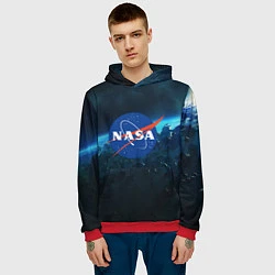 Толстовка-худи мужская NASA, цвет: 3D-красный — фото 2
