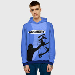 Толстовка-худи мужская Archery, цвет: 3D-синий — фото 2