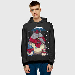 Толстовка-худи мужская My Neighbor Totoro, цвет: 3D-черный — фото 2