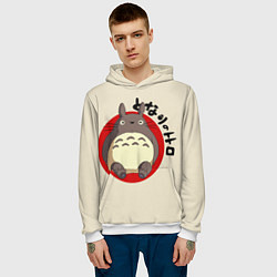 Толстовка-худи мужская Мой сосед Тоторо, цвет: 3D-белый — фото 2