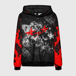 Толстовка-худи мужская АлисА, цвет: 3D-черный