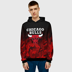 Толстовка-худи мужская CHICAGO BULLS, цвет: 3D-черный — фото 2