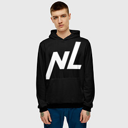 Толстовка-худи мужская NL logo, цвет: 3D-черный — фото 2