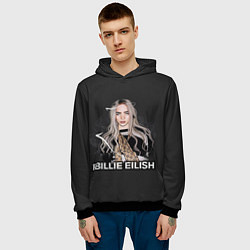 Толстовка-худи мужская BILLIE EILISH, цвет: 3D-черный — фото 2