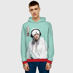 Толстовка-худи мужская BILLIE EILISH, цвет: 3D-красный — фото 2