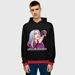 Толстовка-худи мужская BILLIE EILISH, цвет: 3D-красный — фото 2