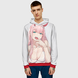 Толстовка-худи мужская Ahegao, цвет: 3D-красный — фото 2