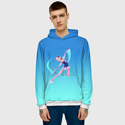 Толстовка-худи мужская Фигурное катание, цвет: 3D-белый — фото 2