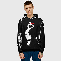 Толстовка-худи мужская Monokuma paint, цвет: 3D-черный — фото 2