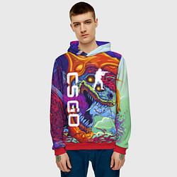 Толстовка-худи мужская CS GO HYPERBEAST, цвет: 3D-красный — фото 2