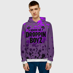 Толстовка-худи мужская Droppin Boys, цвет: 3D-белый — фото 2