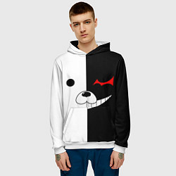 Толстовка-худи мужская Monokuma, цвет: 3D-белый — фото 2