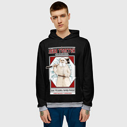Толстовка-худи мужская Лева Толстой, цвет: 3D-меланж — фото 2