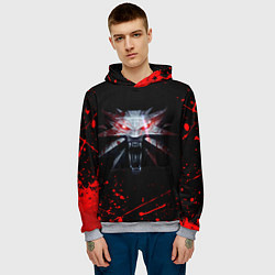 Толстовка-худи мужская ВЕДЬМАК, цвет: 3D-меланж — фото 2