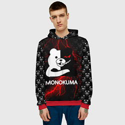 Толстовка-худи мужская MONOKUMA, цвет: 3D-красный — фото 2