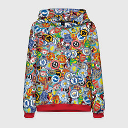 Толстовка-худи мужская Английская Премьер Лига, цвет: 3D-красный