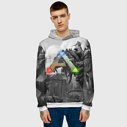 Толстовка-худи мужская Ark Survival Evolved, цвет: 3D-белый — фото 2