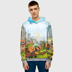Толстовка-худи мужская ГЕРОИ МЕЧА И МАГИИ, цвет: 3D-меланж — фото 2