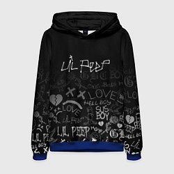 Толстовка-худи мужская LIL PEEP, цвет: 3D-синий