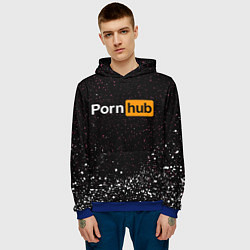 Толстовка-худи мужская PornHub, цвет: 3D-синий — фото 2