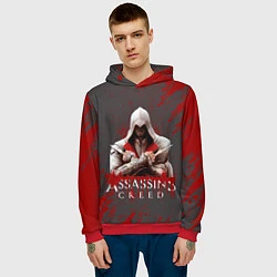 Толстовка-худи мужская Assassin’s Creed, цвет: 3D-красный — фото 2
