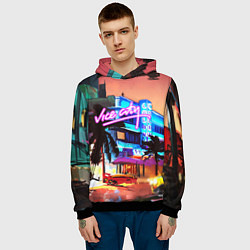 Толстовка-худи мужская GTA: VICE CITY, цвет: 3D-черный — фото 2