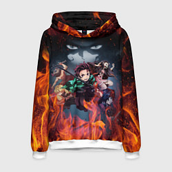 Толстовка-худи мужская KIMETSU NO YAIBA, цвет: 3D-белый