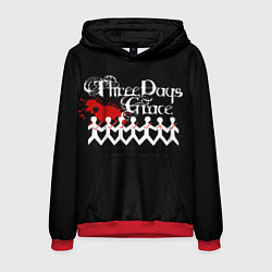 Толстовка-худи мужская Three days grace, цвет: 3D-красный