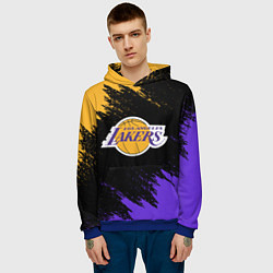 Толстовка-худи мужская LA LAKERS, цвет: 3D-синий — фото 2