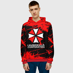 Толстовка-худи мужская UMBRELLA CORPORATION, цвет: 3D-красный — фото 2