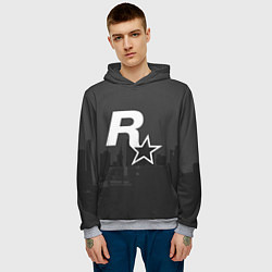 Толстовка-худи мужская ROCKSTAR, цвет: 3D-меланж — фото 2