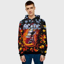 Толстовка-худи мужская ACDC, цвет: 3D-черный — фото 2