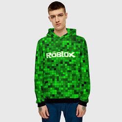 Толстовка-худи мужская Roblox, цвет: 3D-черный — фото 2