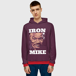 Толстовка-худи мужская Mike Tyson, цвет: 3D-красный — фото 2