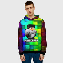 Толстовка-худи мужская Minecraft Майнкрафт, цвет: 3D-черный — фото 2