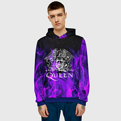 Толстовка-худи мужская QUEEN, цвет: 3D-синий — фото 2