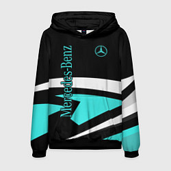 Толстовка-худи мужская Mercedes-Benz, цвет: 3D-черный