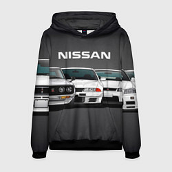 Толстовка-худи мужская NISSAN, цвет: 3D-черный