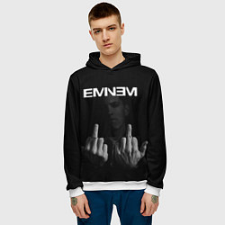 Толстовка-худи мужская EMINEM, цвет: 3D-белый — фото 2