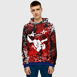 Толстовка-худи мужская Алиса, цвет: 3D-синий — фото 2