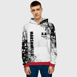 Толстовка-худи мужская Marshmello, цвет: 3D-красный — фото 2