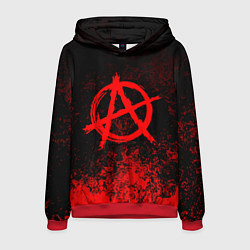 Толстовка-худи мужская АНАРХИЯ, цвет: 3D-красный