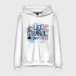 Толстовка-худи мужская LIFE IS STRANGE, цвет: 3D-белый