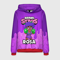 Толстовка-худи мужская BRAWL STARS ROSA, цвет: 3D-красный