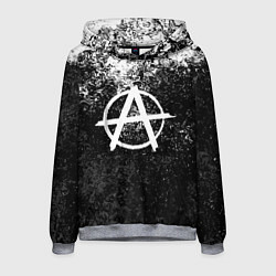 Толстовка-худи мужская АНАРХИЯ, цвет: 3D-меланж