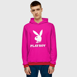 Толстовка-худи мужская PLAYBOY, цвет: 3D-красный — фото 2