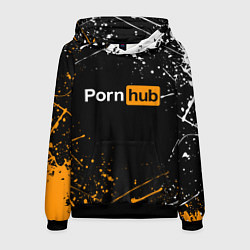 Толстовка-худи мужская PORNHUB, цвет: 3D-черный