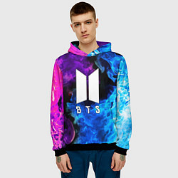 Толстовка-худи мужская BTS, цвет: 3D-черный — фото 2